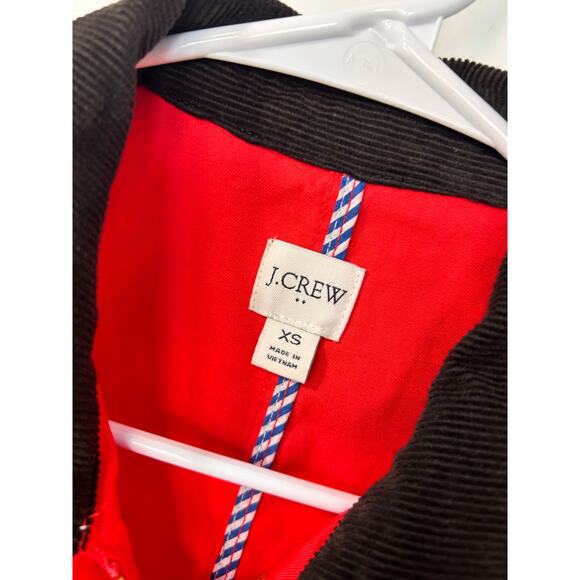 J. Crew Women's Corduroy Collar Full Zip Barn Coat Jacket Outdoor Red‎ Size XS - Picture 8 of 11